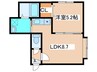 ブルーフォレスト 1LDKの間取り