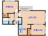 スカイリンク琴似 2LDKの間取り