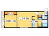 アルス平岸 1LDKの間取り