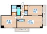 パルティ－レ山鼻 2LDKの間取り