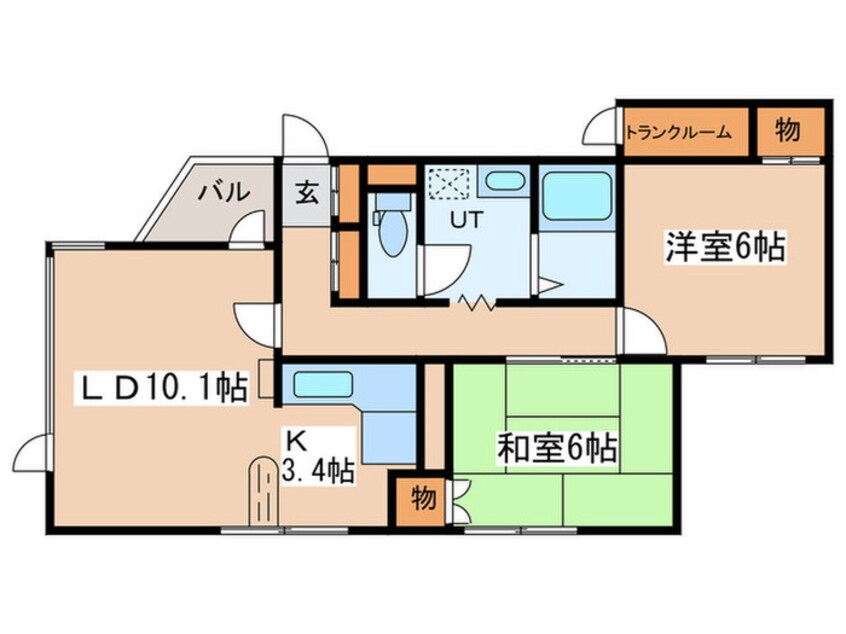 間取図 ヴァトンヒルズ宮の森