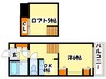 ルシードイースト 1DKの間取り