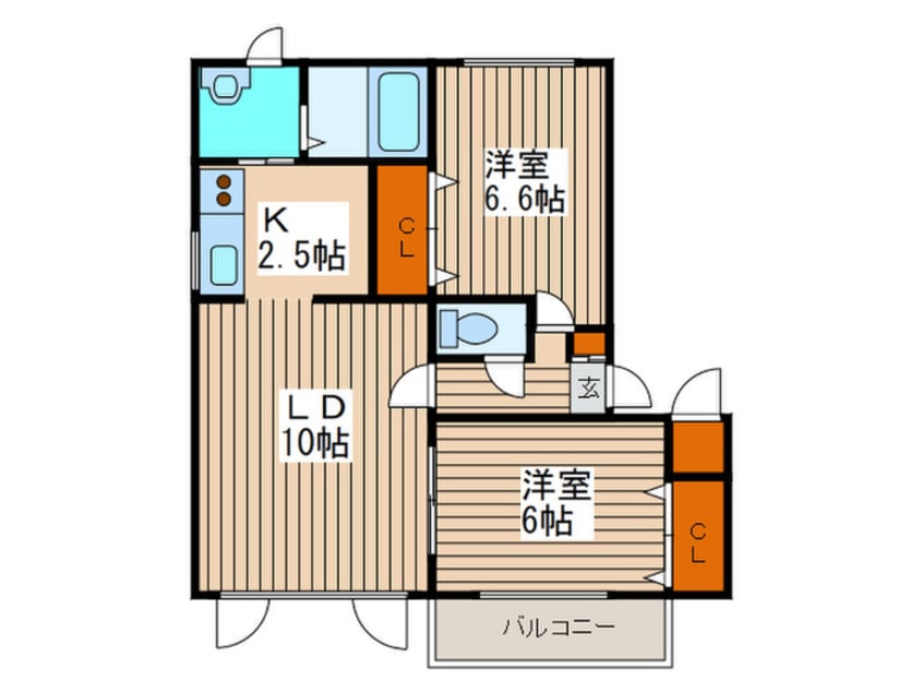 間取図 ボヌ－ル２１Ａ