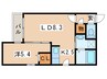 ブランコ白石 1LDKの間取り