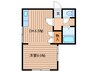 ハ－ベスト３ 1DKの間取り