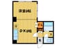 ハ－ベスト３ 1DKの間取り