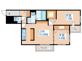 間取図 Ｔｉｅｒｒａ　二十四軒