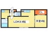 Ｒａｖｅｌｌｏ Ｎ２ Ｂ 1LDKの間取り