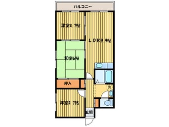 間取図 カ－レスト白石