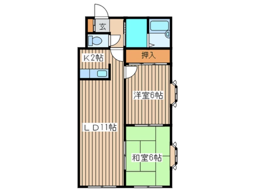 間取図 レジデンス茶木
