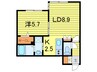 ルミエールsalvia 1LDKの間取り