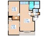 レグルス元町 2LDKの間取り