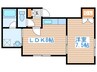 コーポ田村 1LDKの間取り
