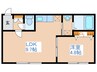 アニバ－サリ－１６ 1LDKの間取り