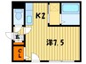 ル　グラン平岸 1Kの間取り