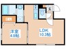 ルヴィエ 1LDKの間取り