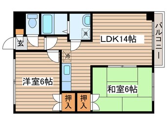 間取図 パ－ルハイム栄町　Ａ