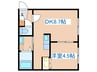 ソティーヌ 1DKの間取り
