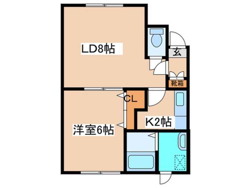 間取図 パステルコ－ト３０２