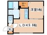 グランメール宮の森 1LDKの間取り