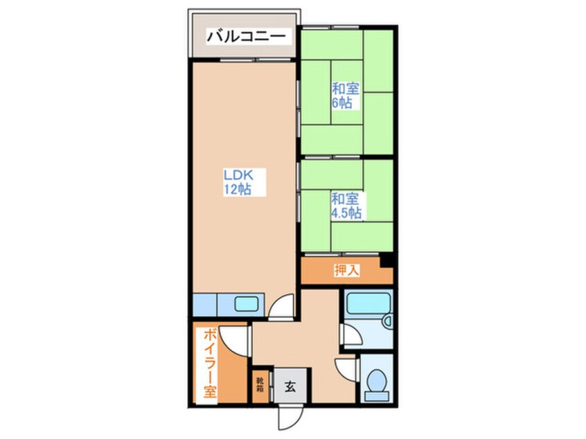 間取図 中の島１・３マンション