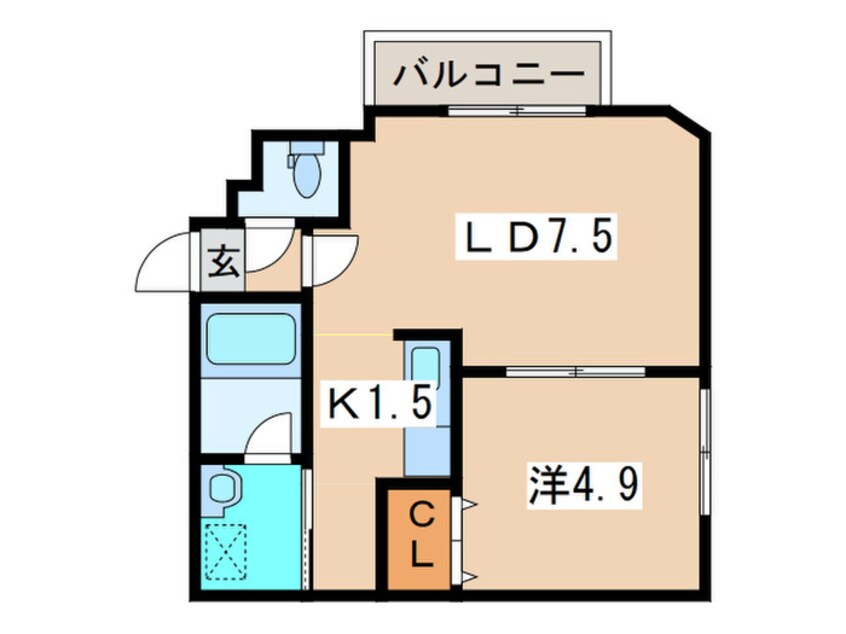 間取図 コンフォートステイ南郷通