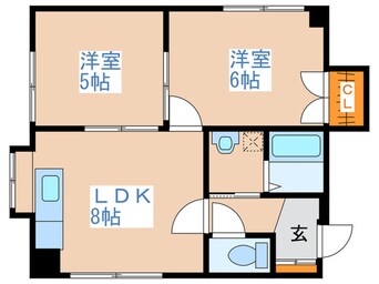 間取図 クレセント澄川