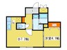 ブリランテ南円山 1DKの間取り