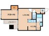 クレエル大通 1LDKの間取り