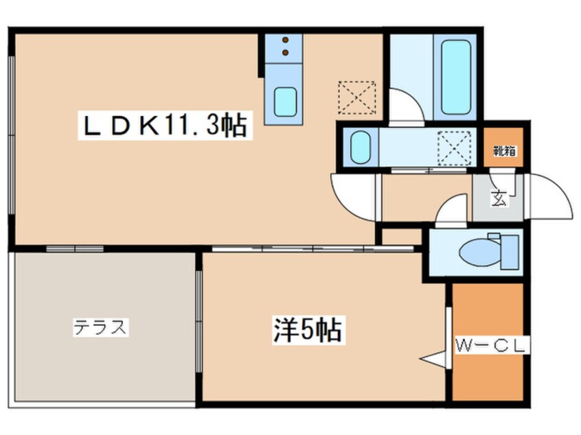 間取図 ＬＩＥＮ　ＭＡＲＵＹＡＭＡ