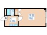 澄川銀座パレス 1Kの間取り