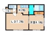 シンセリティ栄通 1LDKの間取り