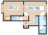 セントラルパ－クA 1LDKの間取り