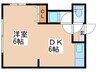 ハイツソフィア 1DKの間取り