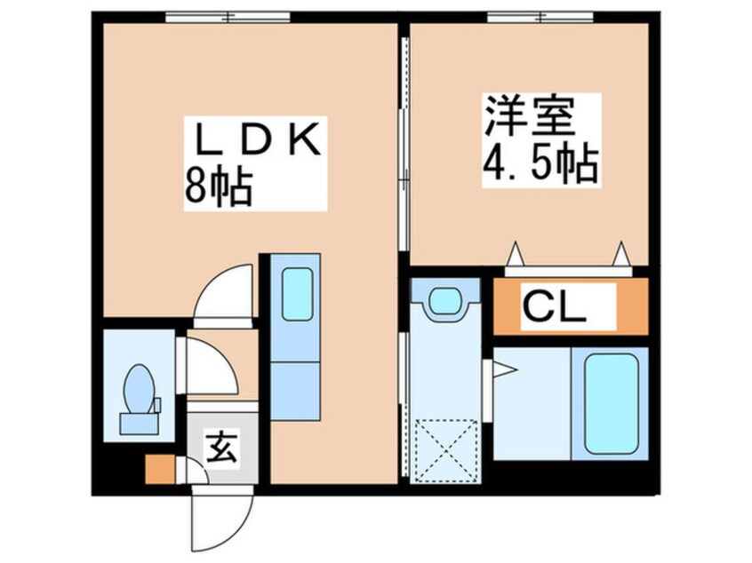 間取図 プレシェルト美園