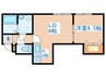 アビタ琴似 1LDKの間取り