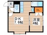 グランベルプライムハウス 1DKの間取り
