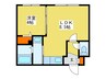 フェーラシュヴァル南円山 1LDKの間取り