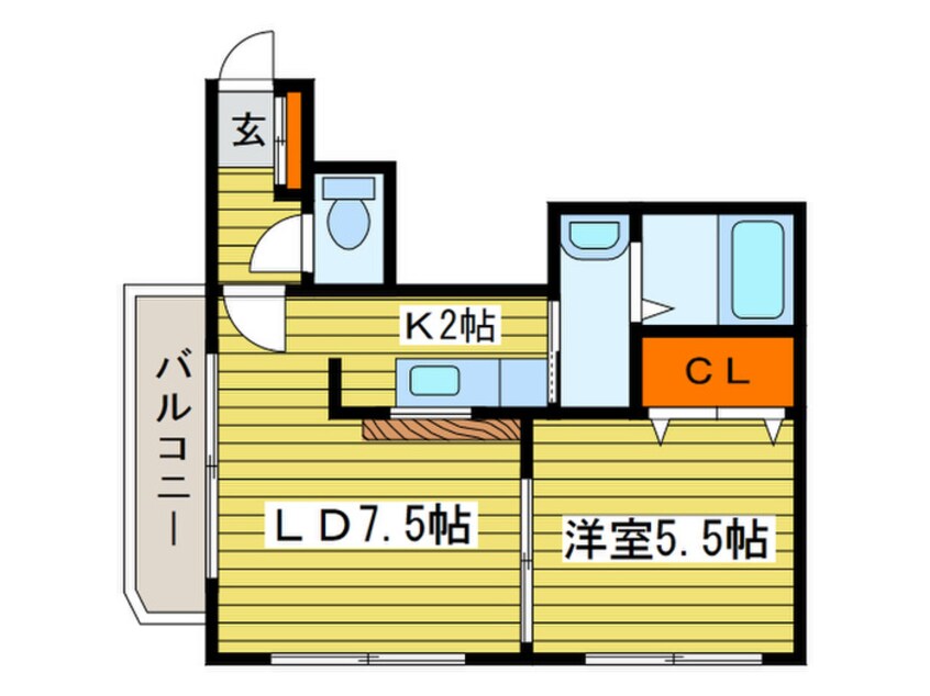 間取図 エルミタ－ジュ