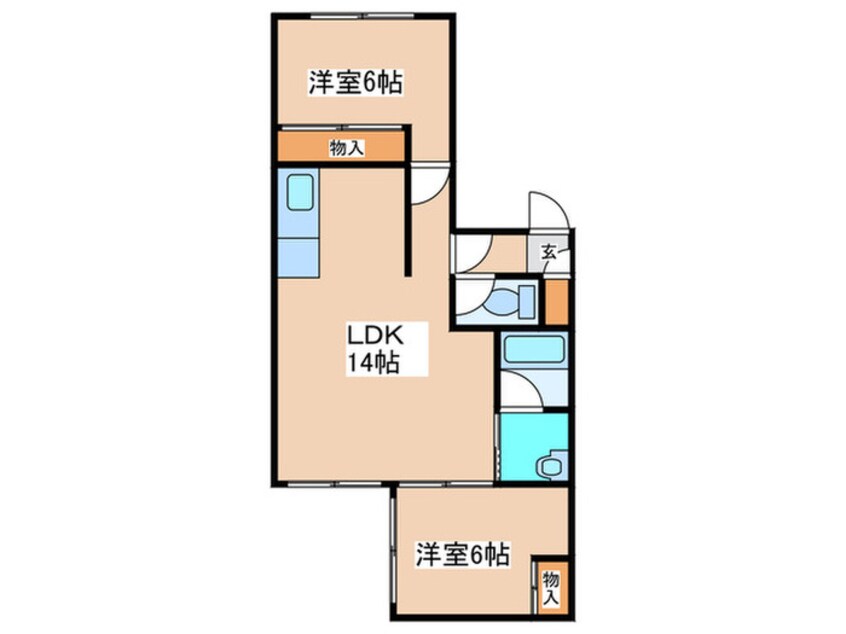 間取図 グリシ－ヌＳ