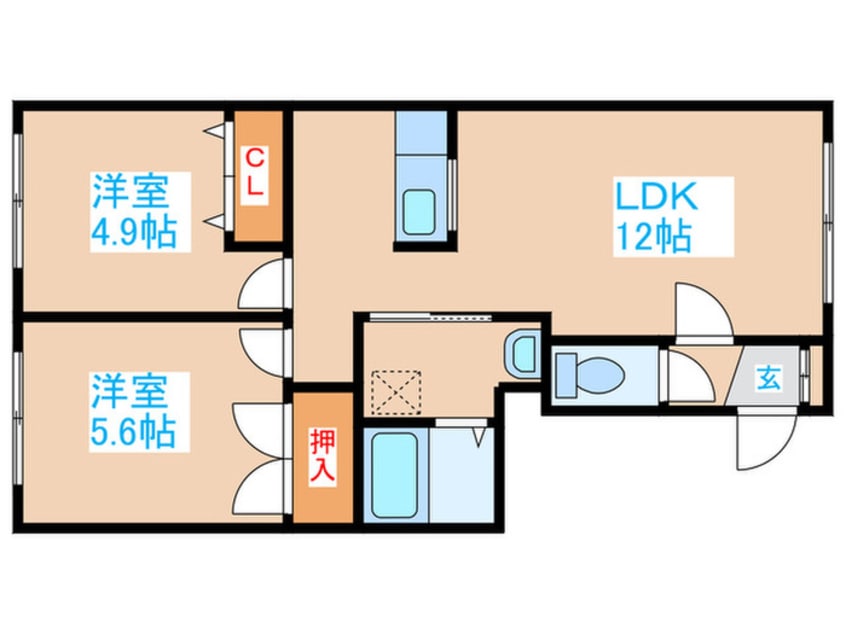 間取図 マイドリ－ム１