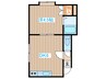 ＭＡＰＬＥ　ＨＩＬＬＳ南郷 1DKの間取り
