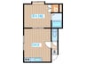 ＭＡＰＬＥ　ＨＩＬＬＳ南郷 1DKの間取り