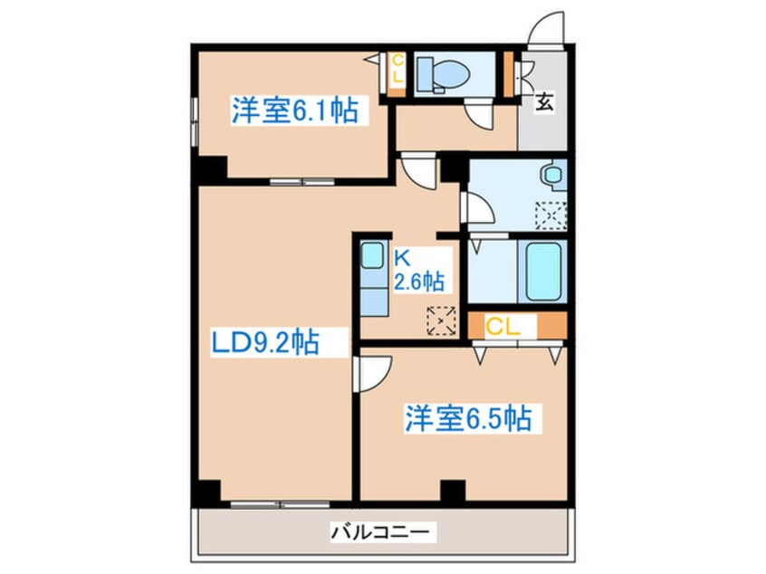 間取図 サイレンス八軒アネックス