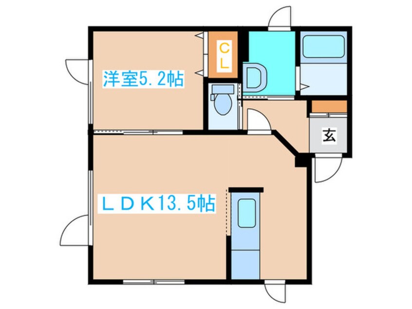 間取図 カーサ菊水上町