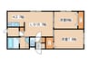 Chou Chou East26 2LDKの間取り