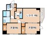 マハトゥ－ル伏見 2LDKの間取り