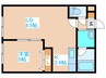 レオン東札幌 1LDKの間取り