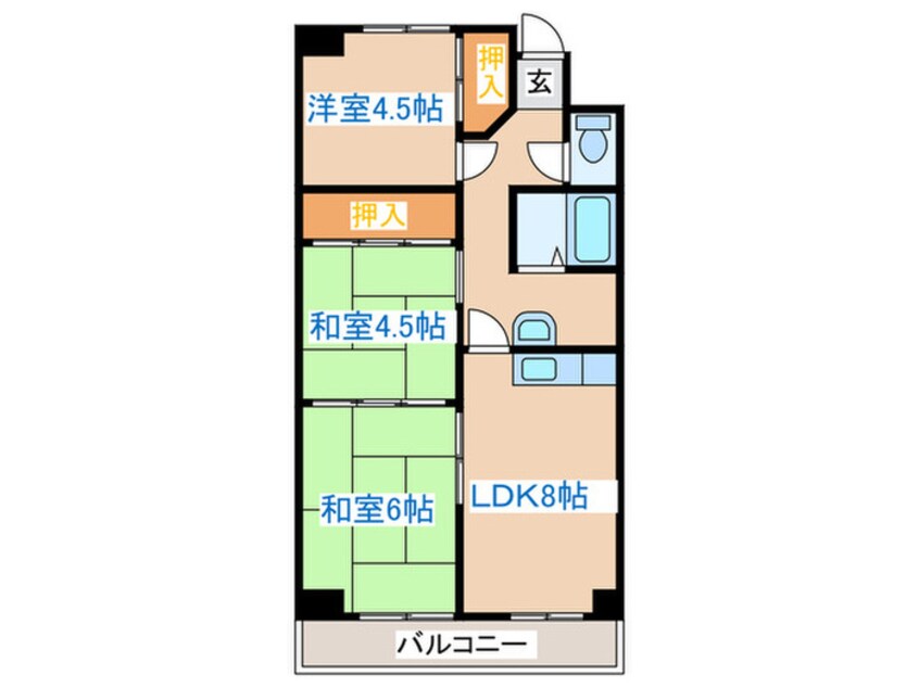 間取図 ノースパレス白石