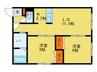 グランドウエスト円山五番館 2LDKの間取り
